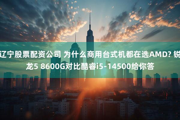 辽宁股票配资公司 为什么商用台式机都在选AMD? 锐龙5 8600G对比酷睿i5-14500给你答